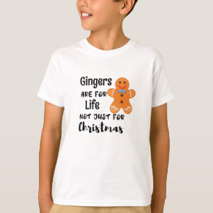 Cute Ginger Cookie met kerstgekleurde tekst T-shirt