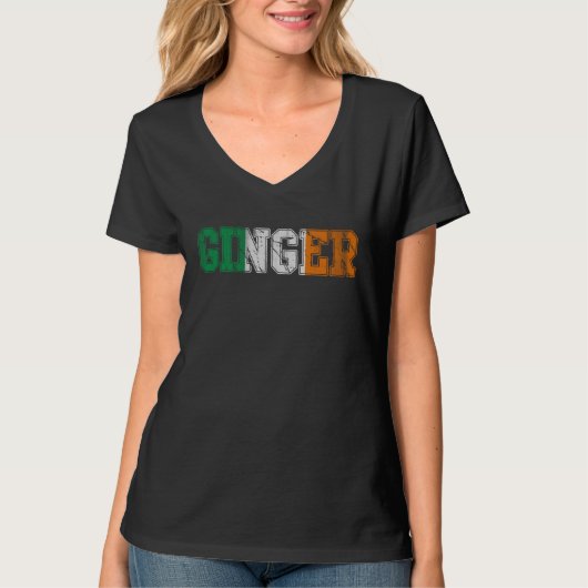 Cute Ginger Flag in Ierland T-shirt (Voorkant)