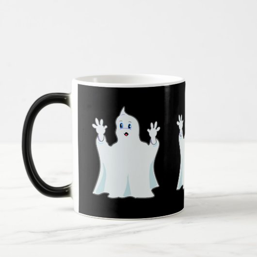 Cute Ginger Ghost Magische Mok (Links)