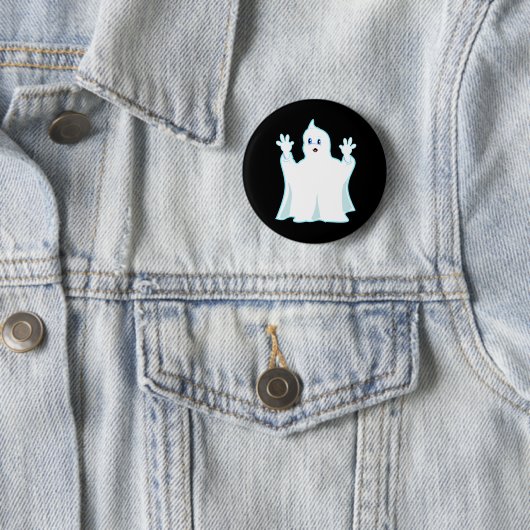 Cute Ginger Ghost Ronde Button 5,7 Cm (In situ)