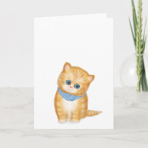 Cute ginger kitten-blanco kaart