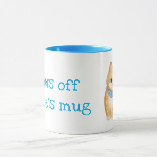 Cute ginger kitten gepersonaliseerde mug mok (Midden)