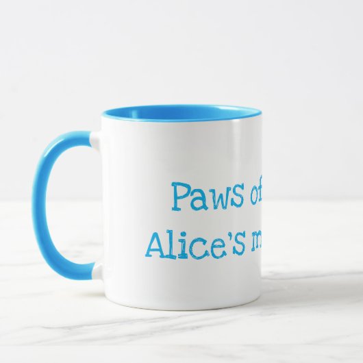 Cute ginger kitten gepersonaliseerde mug mok (Links)