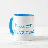 Cute ginger kitten gepersonaliseerde mug mok (Voorkant links)