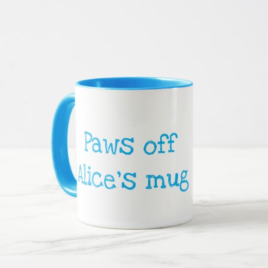 Cute ginger kitten gepersonaliseerde mug mok (Voorkant links)