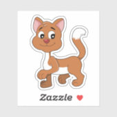 Cute ginger kitten sticker (Vel)