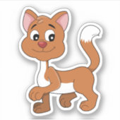 Cute ginger kitten sticker (Voorkant)