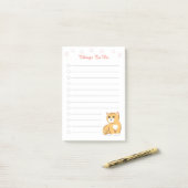Cute Ginger Kitty Cat Dingen te doen Post-it® Notes (Op bureau)