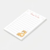 Cute Ginger Kitty Cat Dingen te doen Post-it® Notes (Schuin)