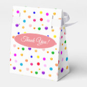 Cute Ginger Tabby Kitty Cat & Confetti Hartelijk d Bedankdoosjes (Achterkant)