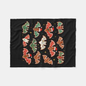 Cute Gingerbread Bats Soky Christmas Cookie Merry  Fleece Deken (Voorkant (Horizontaal))