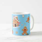 Cute Gingerbread Blue Koffiemok (Voorkant rechts)