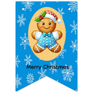 Cute Gingerbread Bunting Flags Vlaggetjes