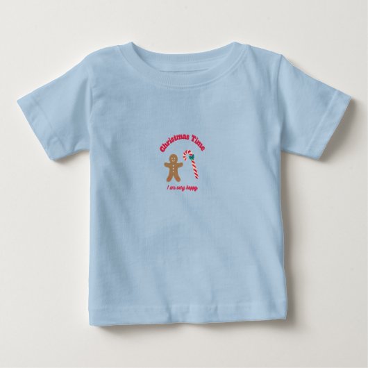 Cute Gingerbread Christmas Baby & Toddler T-Shirt (Voorkant)