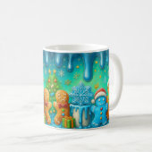 Cute Gingerbread Christmas Mug Wrap Koffiemok (Voorkant rechts)