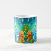 Cute Gingerbread Christmas Mug Wrap Koffiemok (Center)