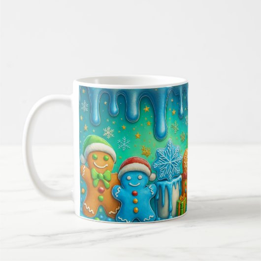 Cute Gingerbread Christmas Mug Wrap Koffiemok (Links)