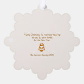 Cute Gingerbread Christmas Photo Ornament Card (Achterkant)