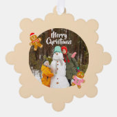Cute Gingerbread Christmas Photo Ornament Card (Voorkant)