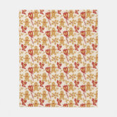 Cute Gingerbread Christmas Seamless Pattern Fleece Deken (Voorkant)