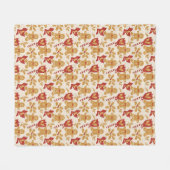 Cute Gingerbread Christmas Seamless Pattern Fleece Deken (Voorkant (Horizontaal))