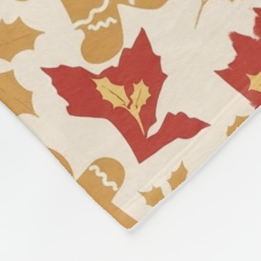 Cute Gingerbread Christmas Seamless Pattern Fleece Deken (Hoek)