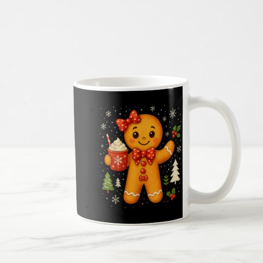 Cute Gingerbread Christmas Snow Xmas For Men Women Koffiemok (Rechts)