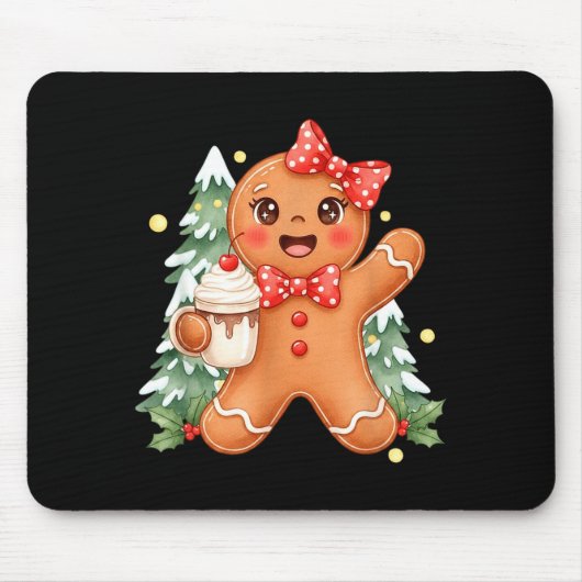 Cute Gingerbread Christmas Snow Xmas For Men Women Muismat (Voorkant)
