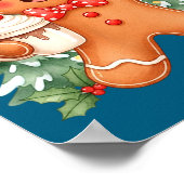 Cute Gingerbread Christmas Snow Xmas For Men Women Poster (Hoek)