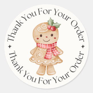 Cute Gingerbread Christmas Sticker