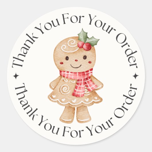 Cute Gingerbread Christmas Sticker (Voorkant)