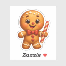 Cute Gingerbread Christmas Sticker