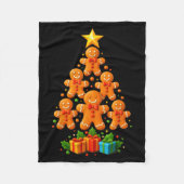 Cute Gingerbread Christmas Tree Holiday Funny Xmas Fleece Deken (Voorkant)