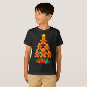 Cute Gingerbread Christmas Tree Holiday Funny Xmas T-shirt (Voorkant volledig)