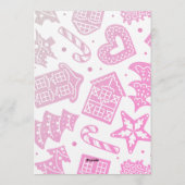 Cute Gingerbread Cookie baby shower invitation Kaart (Achterkant)