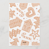 Cute Gingerbread Cookie Decorating Party Kaart (Achterkant)