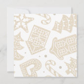 Cute Gingerbread Cookie kids party Bedankkaart (Achterkant)