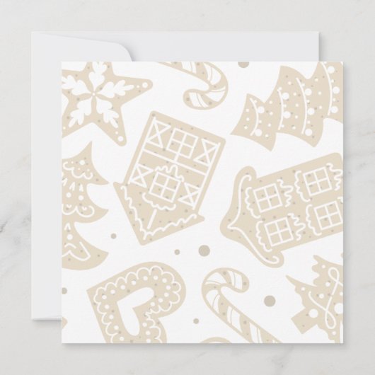 Cute Gingerbread Cookie kids party Bedankkaart (Achterkant)