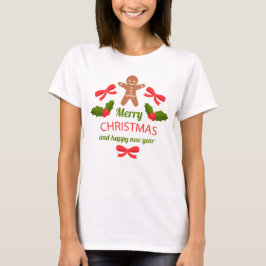 Cute Gingerbread Family Christmas Tee USA T-shirt