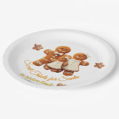 Cute Gingerbread Family Cookie Decorating Party  Papieren Bordje (Gekanteld)