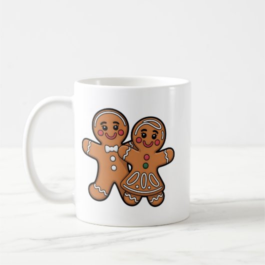 Cute Gingerbread Friends Koffiemok (Links)