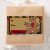 Cute Gingerbread Gift Tag Etiket (Insitu)