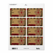 Cute Gingerbread Gift Tag Etiket (Full Sheet)