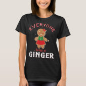 Cute Gingerbread Girl Christmas Design T-shirt (Voorkant)