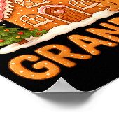Cute Gingerbread Grandma Merry Christmas Funny  Poster (Hoek)
