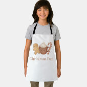 Cute Gingerbread & Hot Cocoa Kids' Christmas Fun P Schort (Insitu)