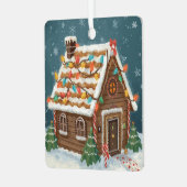 Cute Gingerbread House Christmas Ornament (Voorkant links)