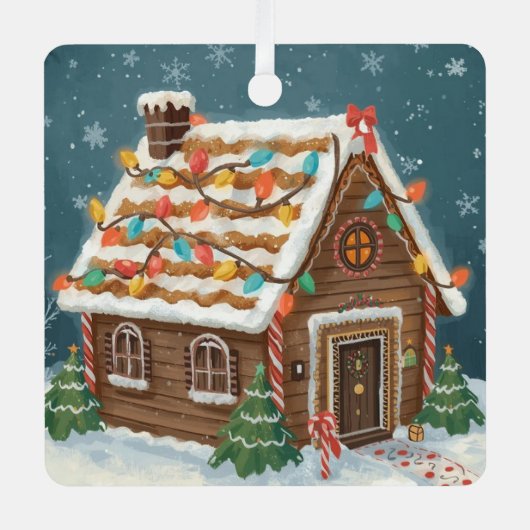 Cute Gingerbread House Christmas Ornament (Voorkant)