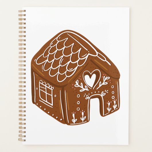 Cute Gingerbread House Holiday Cookie Planner (Voorkant)