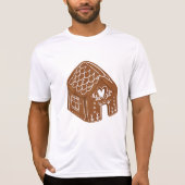 Cute Gingerbread House Holiday Cookie T-shirt (Voorkant)